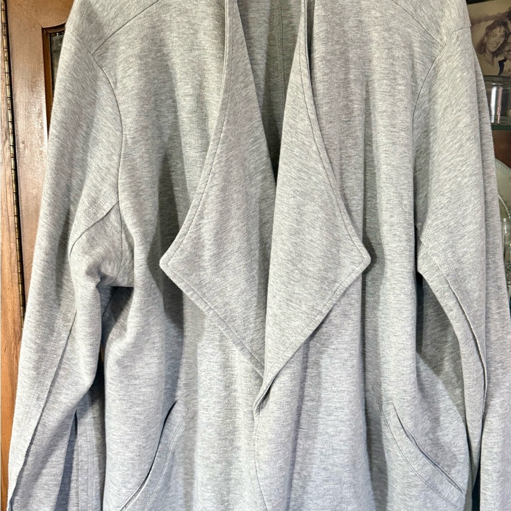 Caslon Gray Open Front Cardigan Size XXL